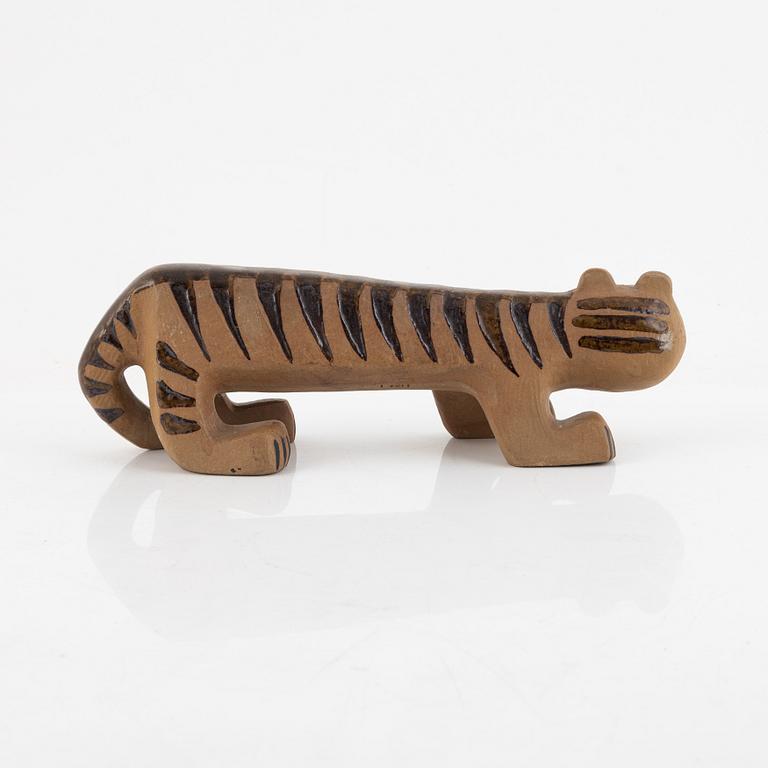 Lisa Larson, a 'Tiger' figurine from the 'Africa' series, Gustavsberg, in production 1965-75.