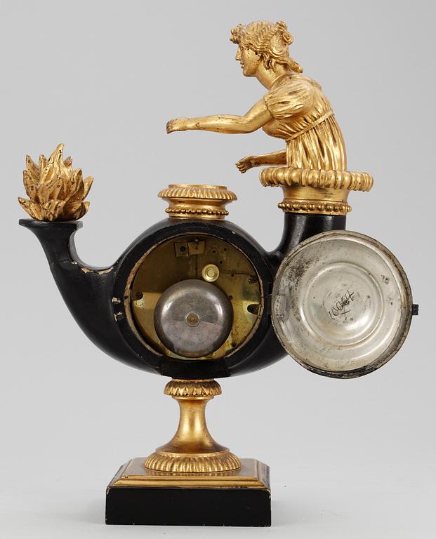 BORDSPENDYL, av Israel Dahlström (verksam i Stockholm 1792-1829). Empire.