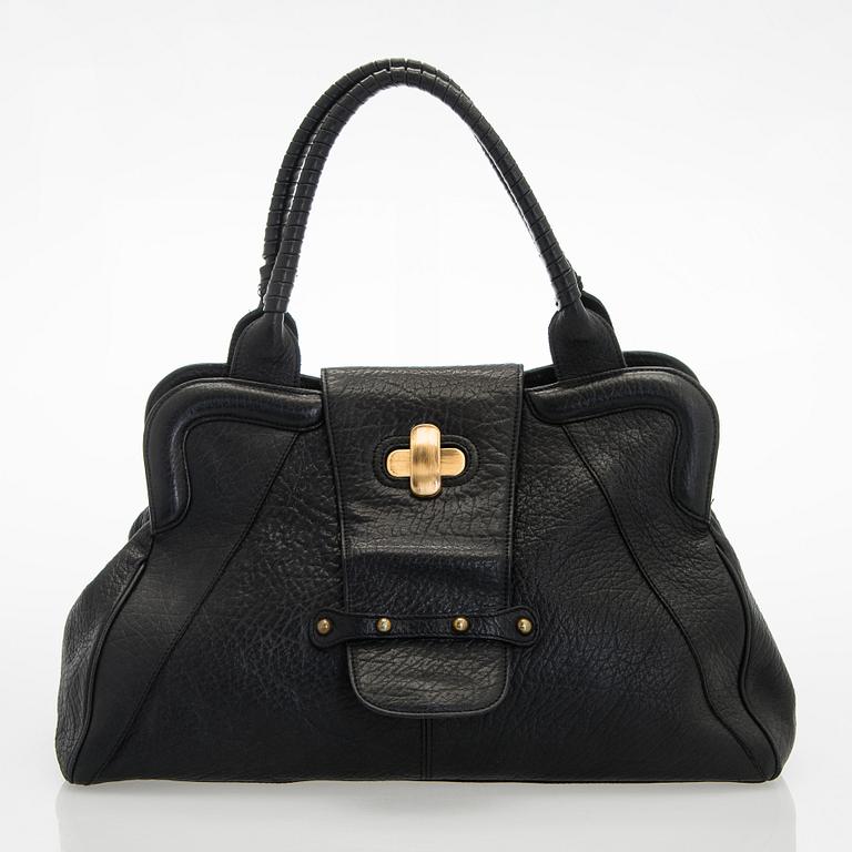 Max Mara, a leather handbag.