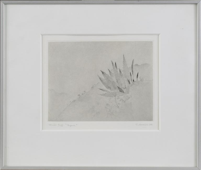 GUNNAR NORRMAN, etsning, signerad, numrerad 2/23 och daterad  1982.