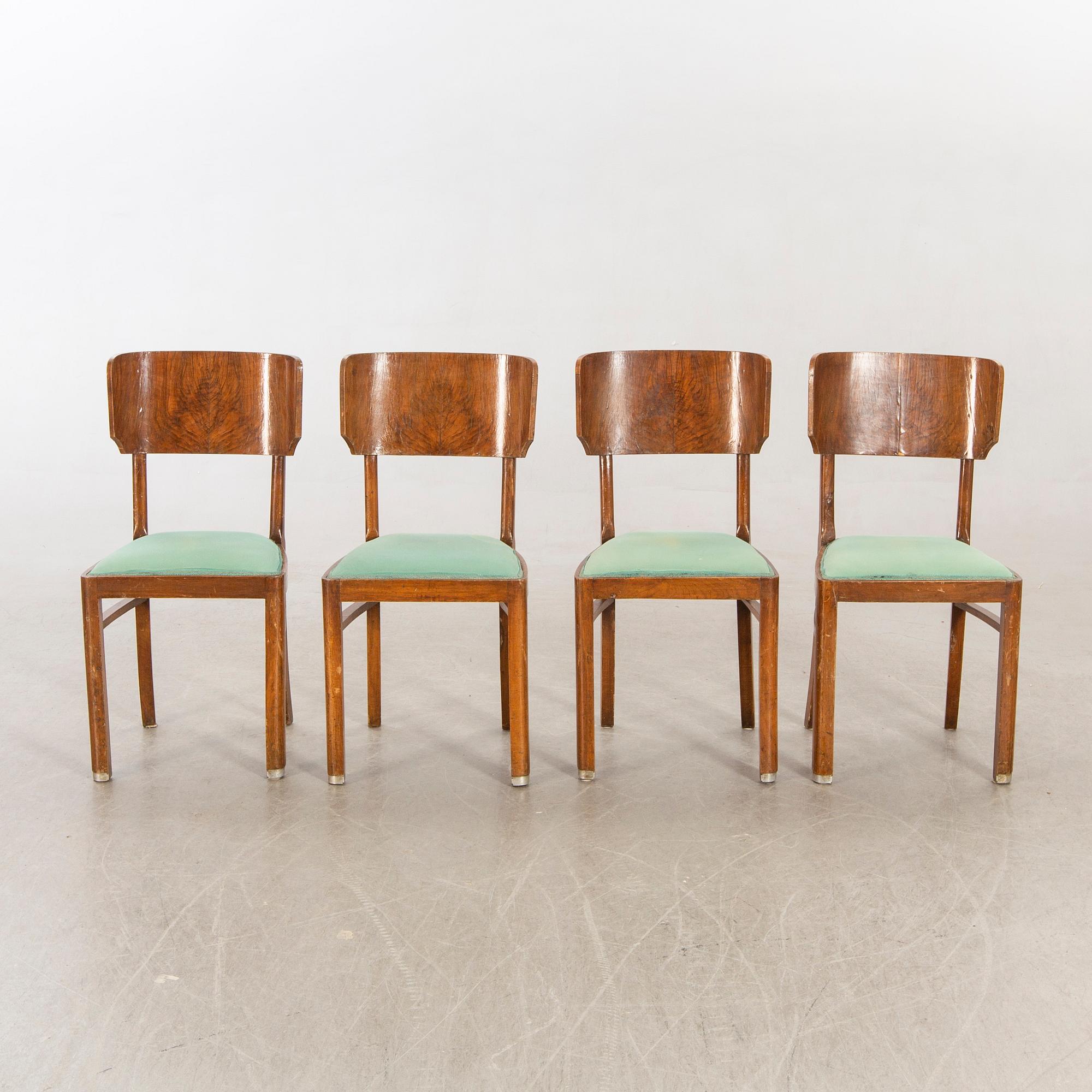 Stolar 4 st Art deco Italien 1930/40-tal.