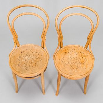 A set of four chairs by Jacob & Josef Kohn, Vienna turn of the 20th century.