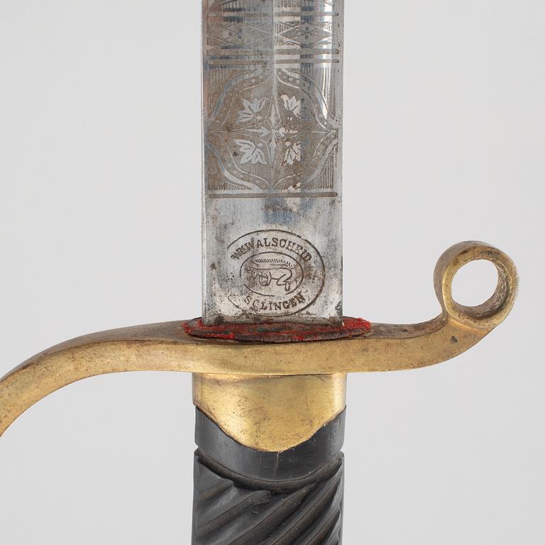 Saber Russian, m/1881 for officer, with scabbard.