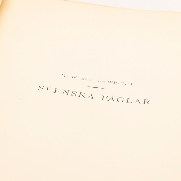 Brothers von Wright, book set, 3 volumes, “Swedish Birds”, A. Börtzells tryckeri AB, Ivar Baarsen, Stockholm, 1929.