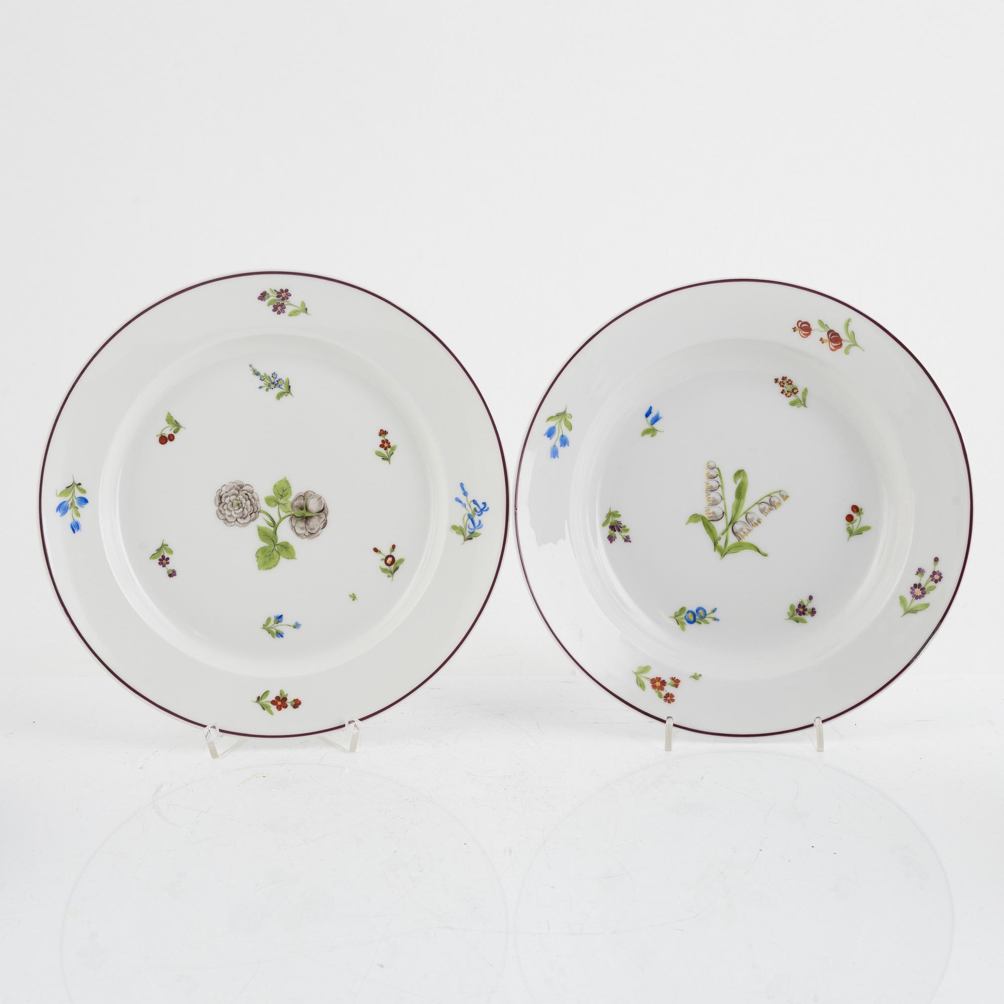 A 92-piece porcelain dinner service, Nymphenburg, Germany.
