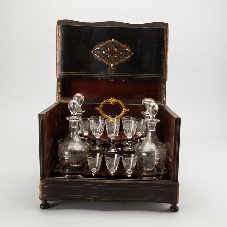 A liqueur cabinet France around 1900.