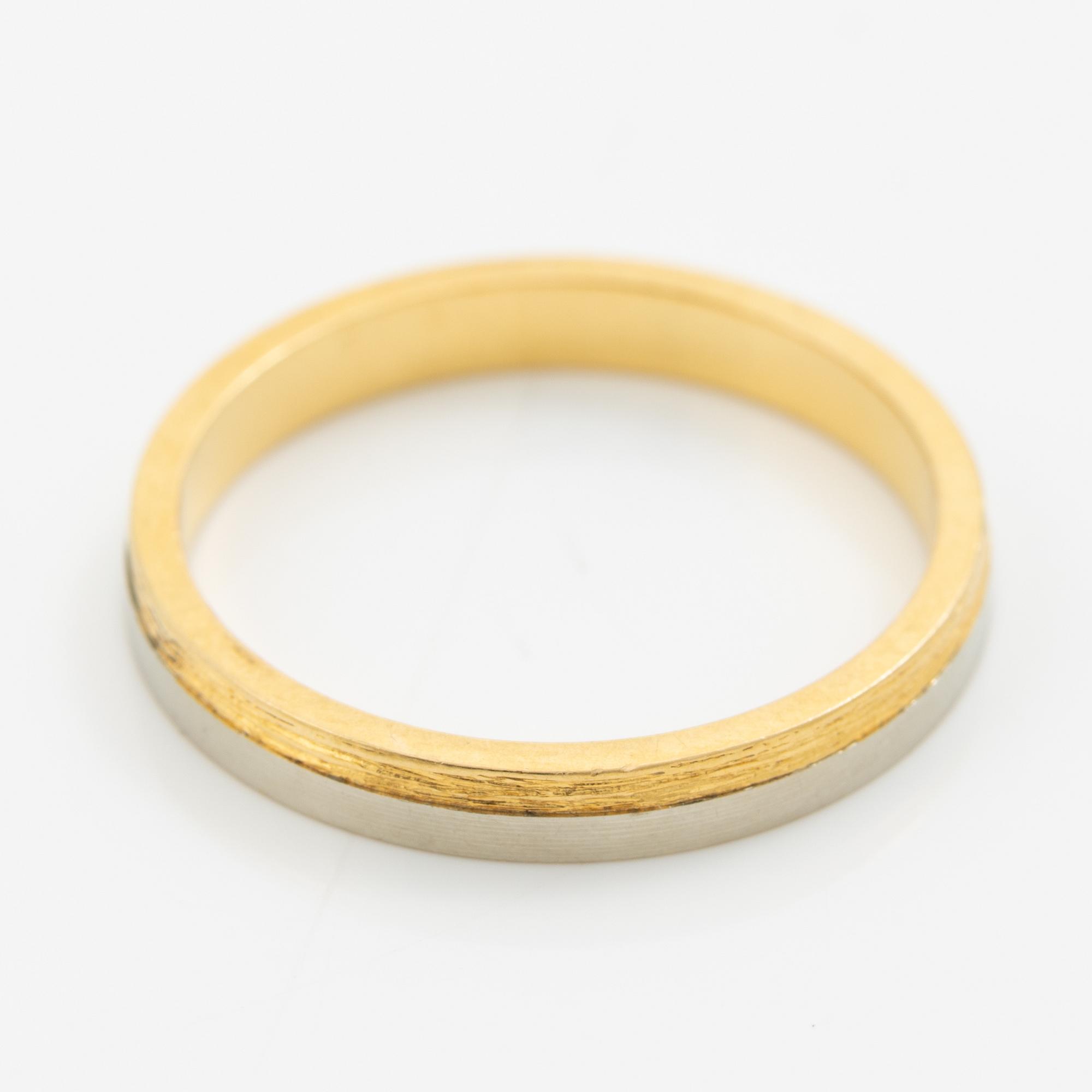 Lapponia, ring 18K gold and white gold, Finland 1977.