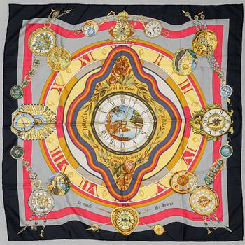 Hermès, scarf, "La ronde des heures".