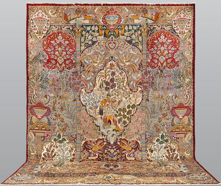 A Kashmar carpet, approx. 400 x 300 cm.