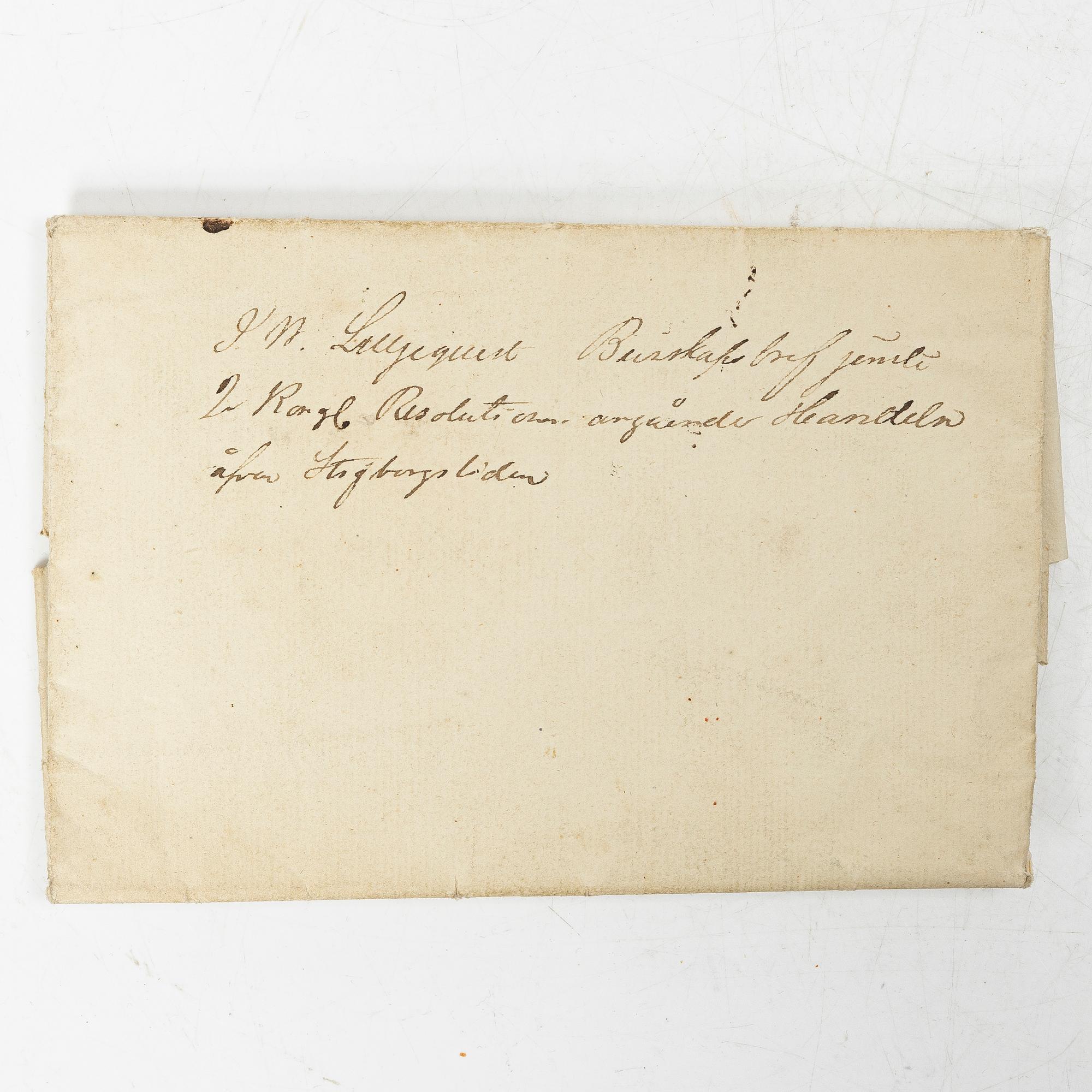 Kungligt brev, signerat Carl XIV Johan, 1831.