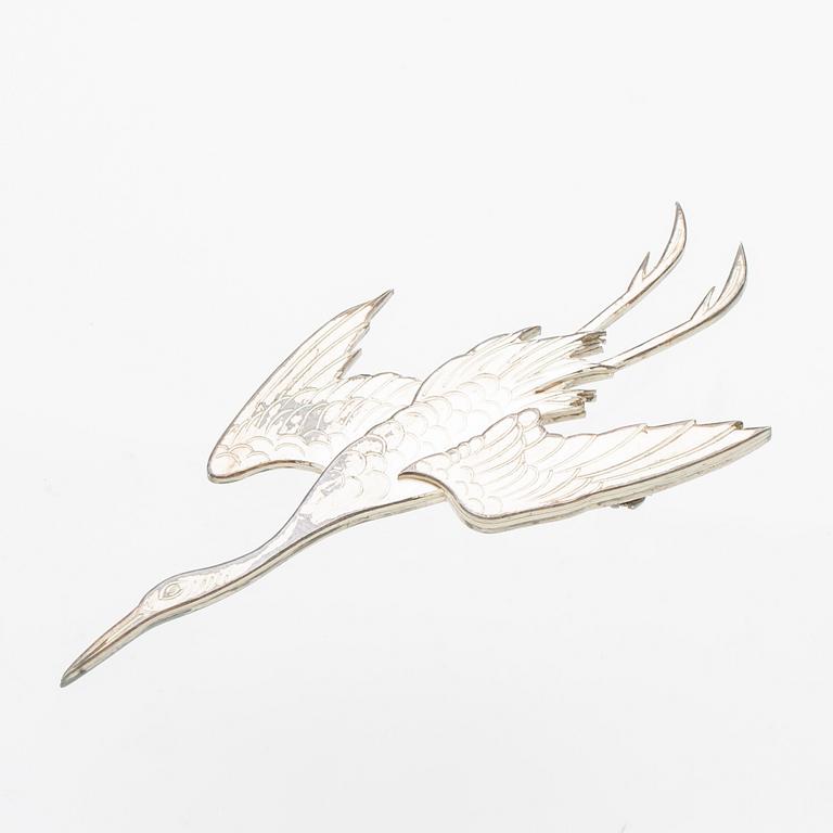 Wiwen Nilsson, brooch sterling silver Lund 1963.