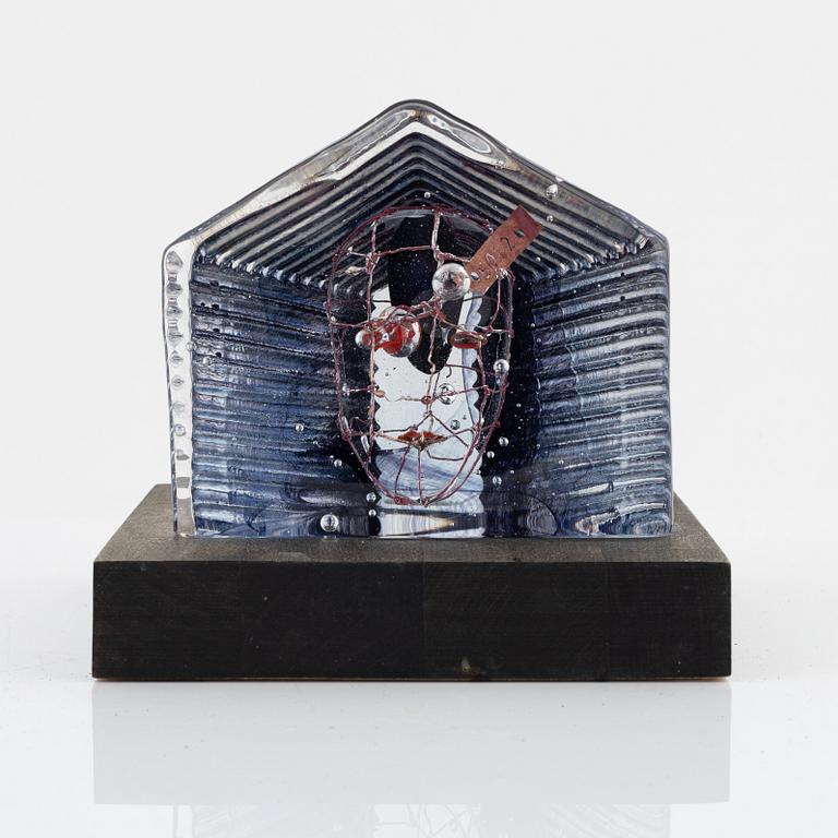 Bertil Vallien, a glass sculpture, Kosta Boda Atelier, 2/1000.