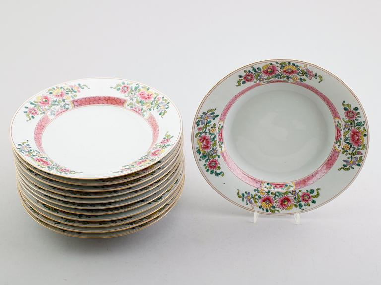 SOPPTALLRIKAR, 12 st, porslin, sannolikt Samson, Frankrike.