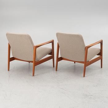 Alf Svensson, a pair of armchairs, Bra Bohag, Dux Ljungs Industrier AB, Malmö, 1950's/60's.