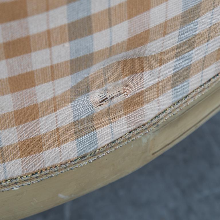 Soffa, gustaviansk, 1700-talets andra hälft.