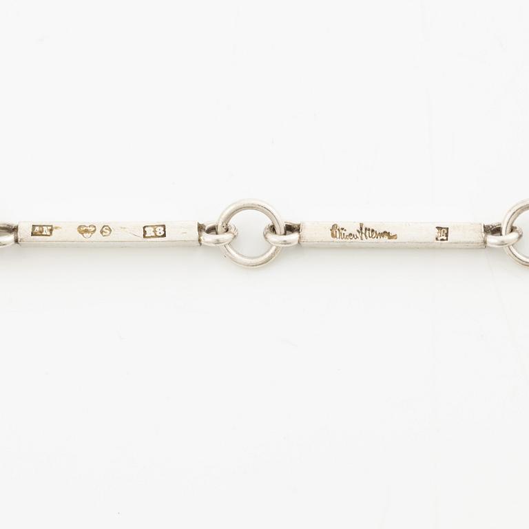 Wiwen Nilsson, a necklace, sterling silver with step-cut rock crystal, Lund 1942.