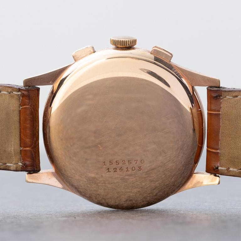Jaeger, "By Universal Genève", "Jumbo", chronograph, ca 1950.