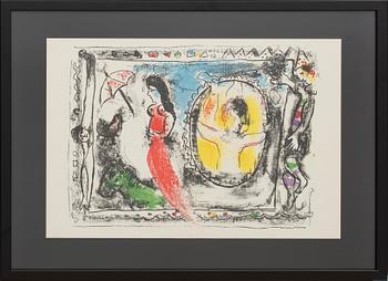 Marc Chagall · MARC CHAGALL, färglitografi, ur Derrière le Miroir nr 147, 1964.