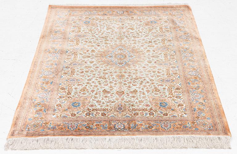 Rug, Old Ghom Central Persia, Signed Abbas Janshidi, c. 150 x 93 cm.