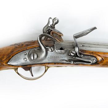 Flintlock pistol, Swedish, lock marked Örebro.