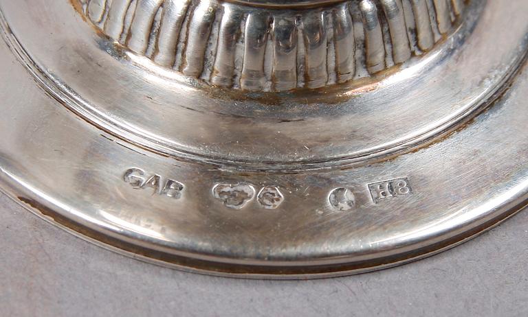 BÄGARE, 5 st, silver, Sverige bla GAB, 1900-talets första hälft.