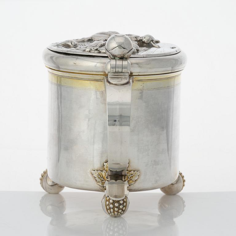 Hans Richter, dryckeskanna, silver, Stockholm (1661-1695 (1711-), före 1689. Barock.