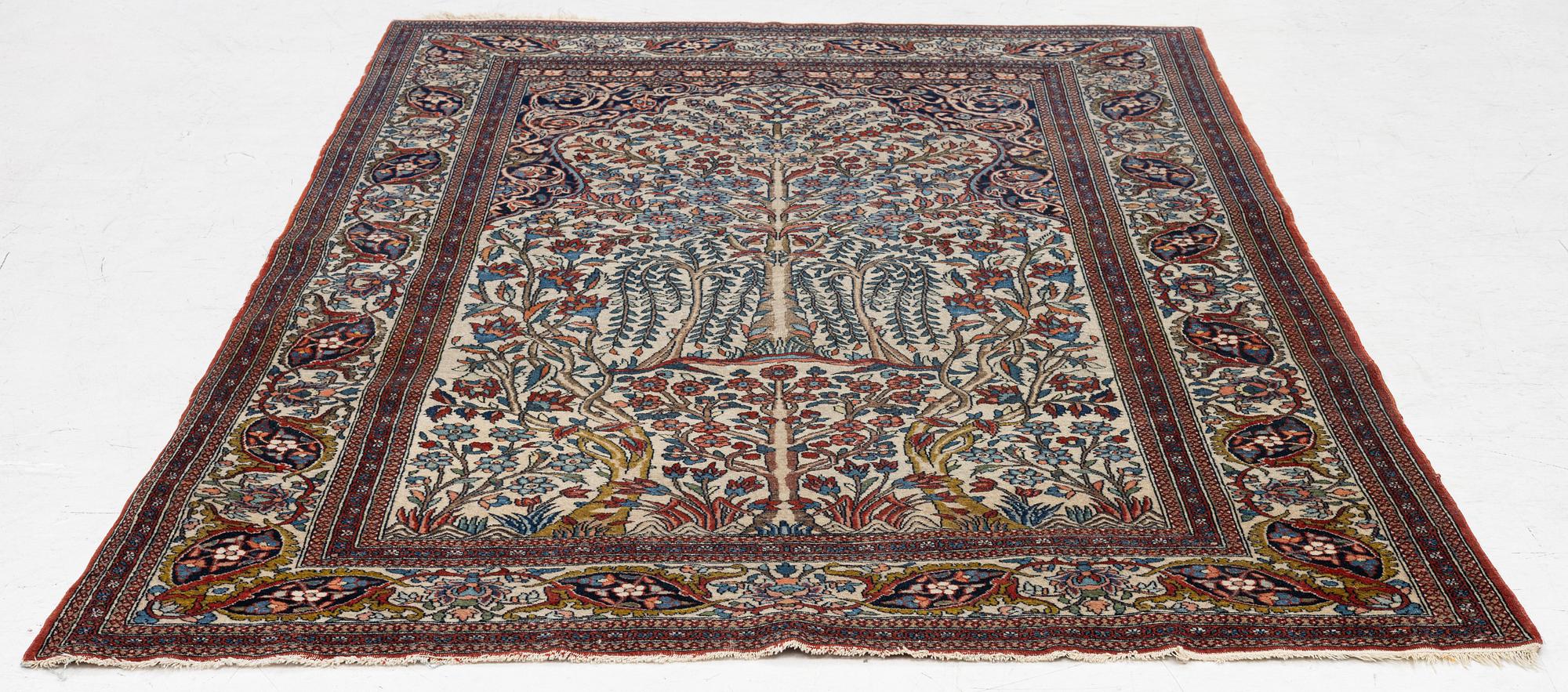 Carpet, oriental "garden carpet", approx. 185 x 128 cm.