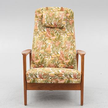 Folke Ohlsson, an armchair with ottoman "Duxiesta", Bra Bohag, Ljungs Industrier, Malmö 1960s.