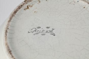 KANNA, samt TVÄTTFAT, flintgods, Rörstrand. Tidigt 1900-tal.