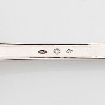 An Italian silver ladle, unidentified makers mark, Turin 1809.