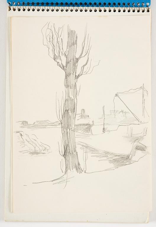 Lotte Laserstein, 3 skissböcker med blyertsteckningar.