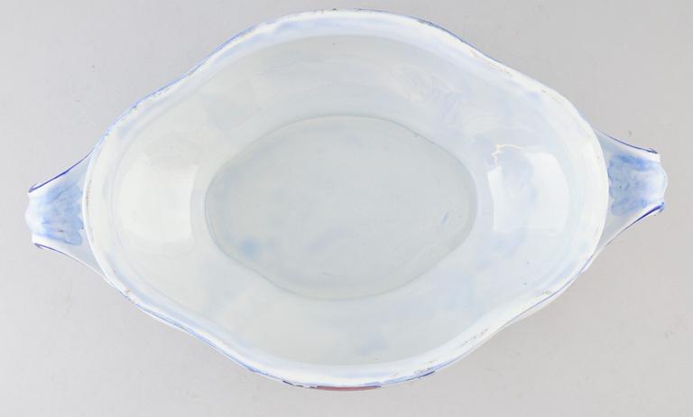 TERRIN MED LOCK, porslin, Rörstrand, sekelskiftet 1900.