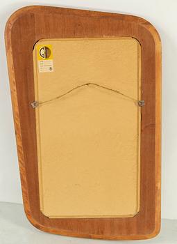 A swedish 1950s-60s mirror, Glas & Trä, Hovmantorp. Signed with label.