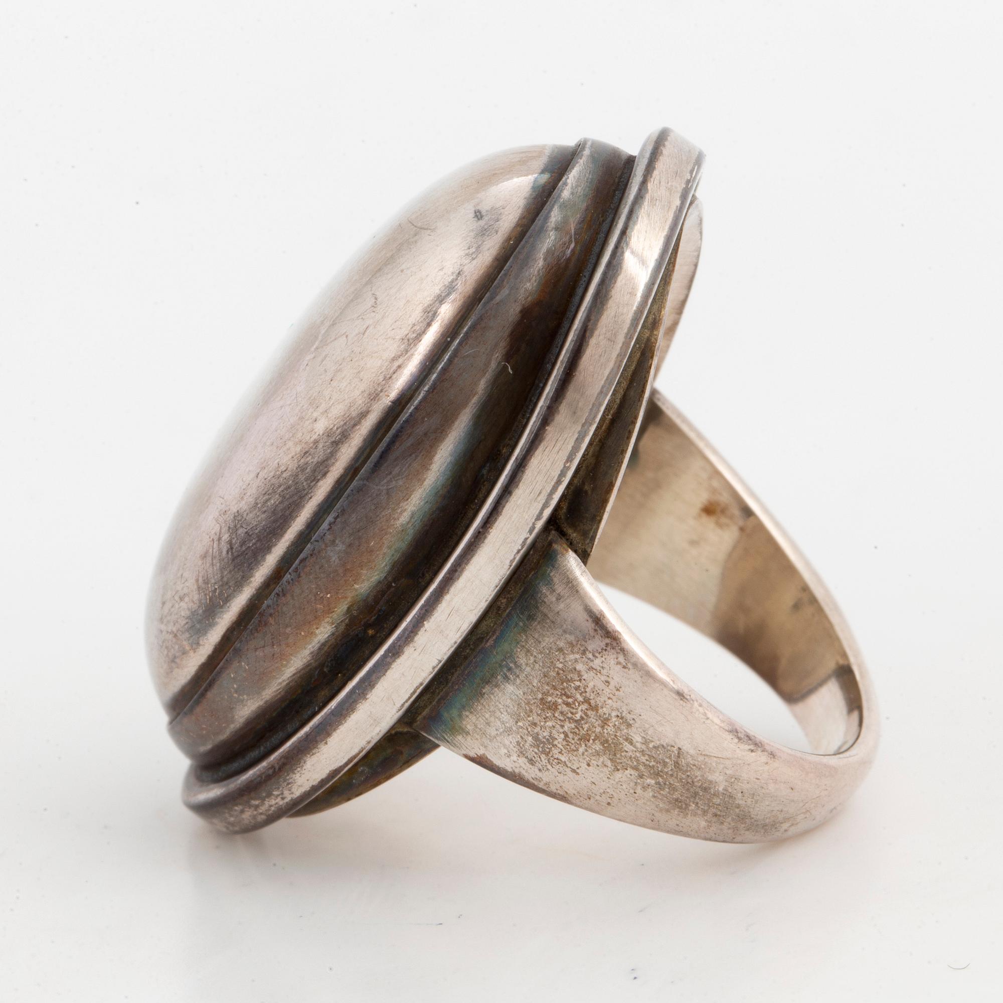 A Georg Jensen ring in silver. Bukowskis