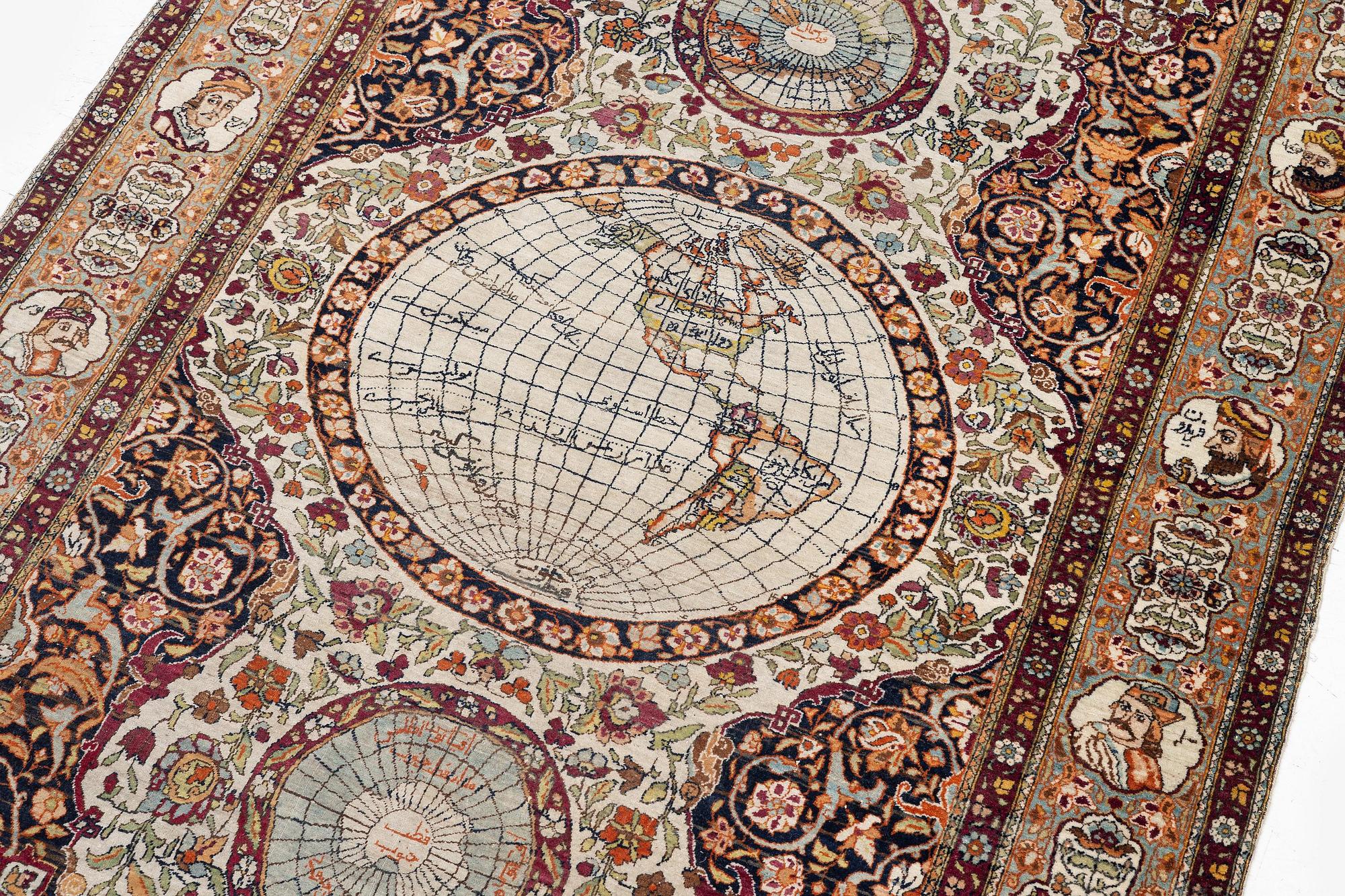Matta, antik Isfahan, Södra Persien, ca 192 x 122 cm.