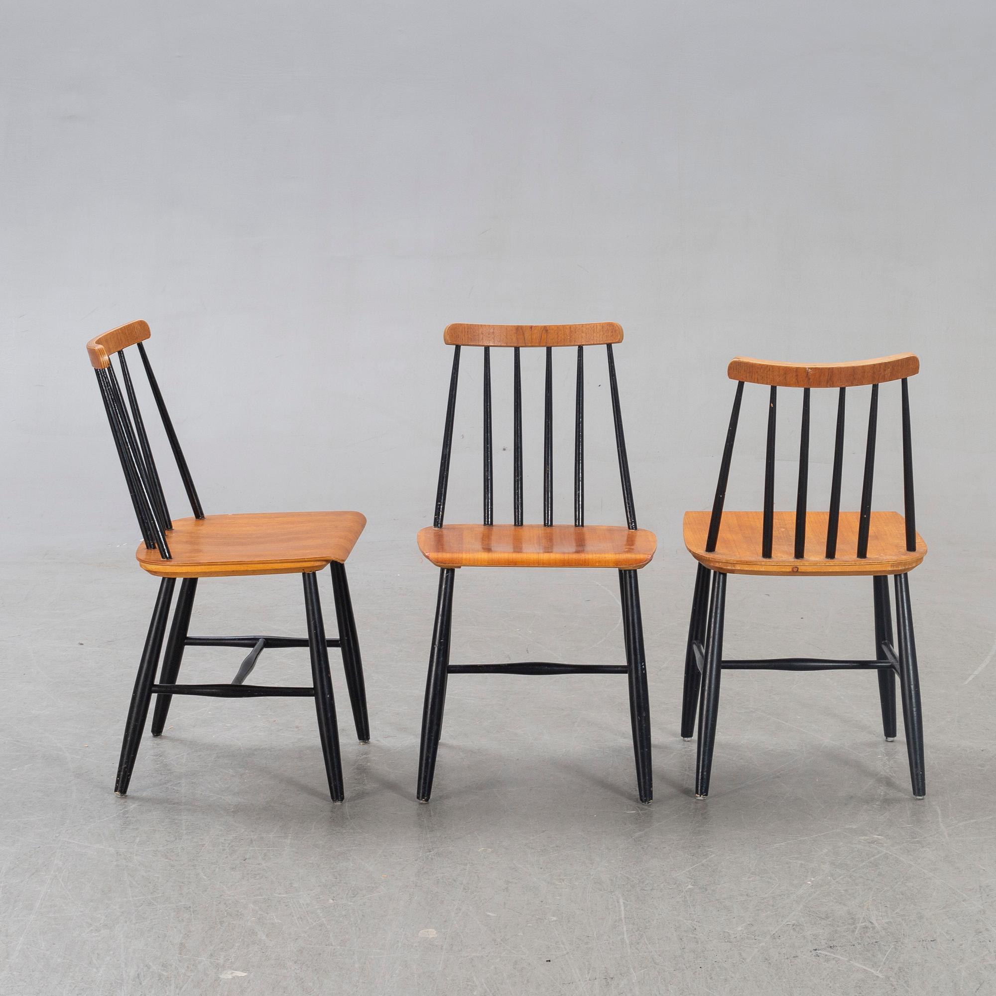 Chairs  6 pcs, Kährs, Nybro, 1970s.