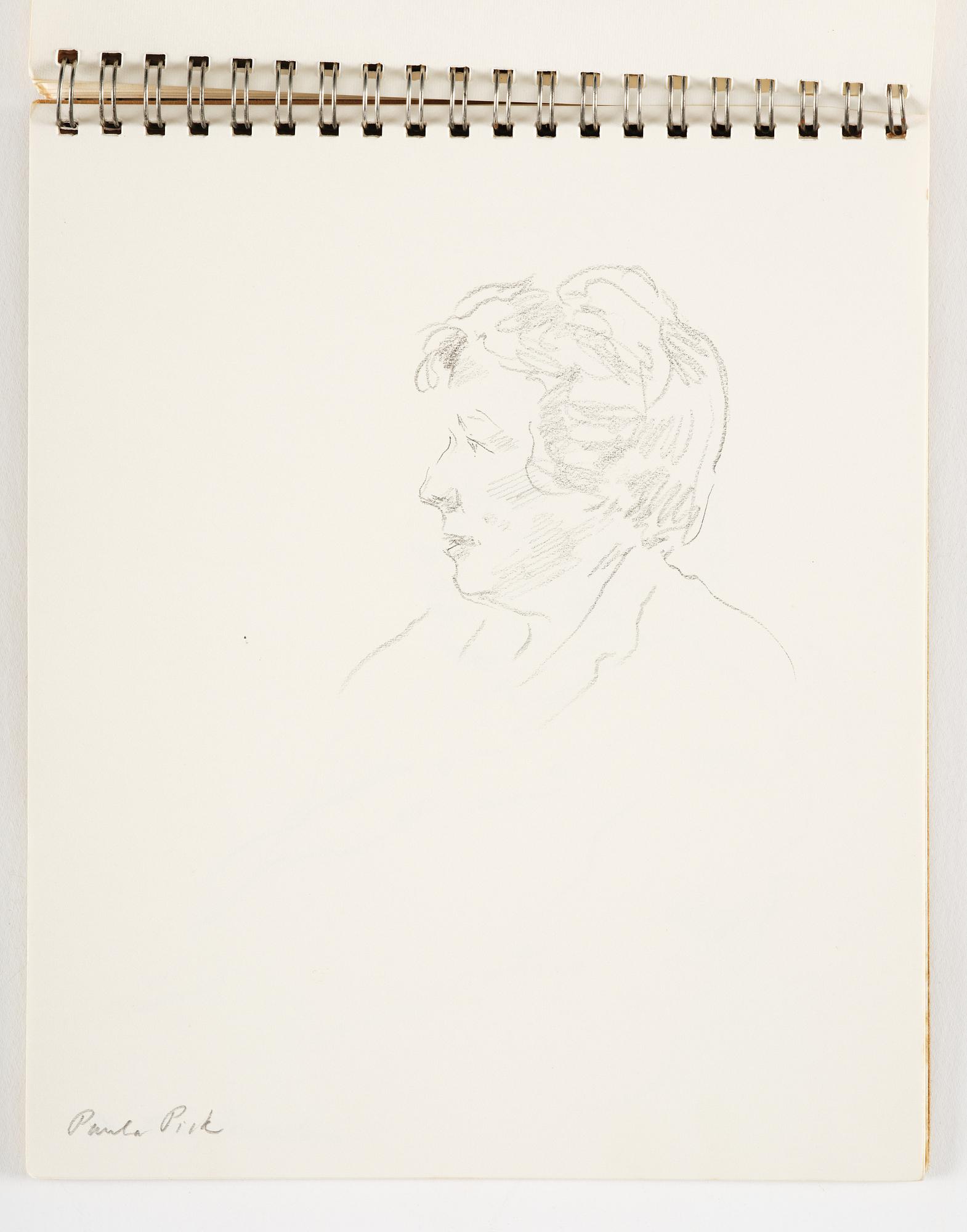 Lotte Laserstein, 4 skissböcker med blyertsteckningar.