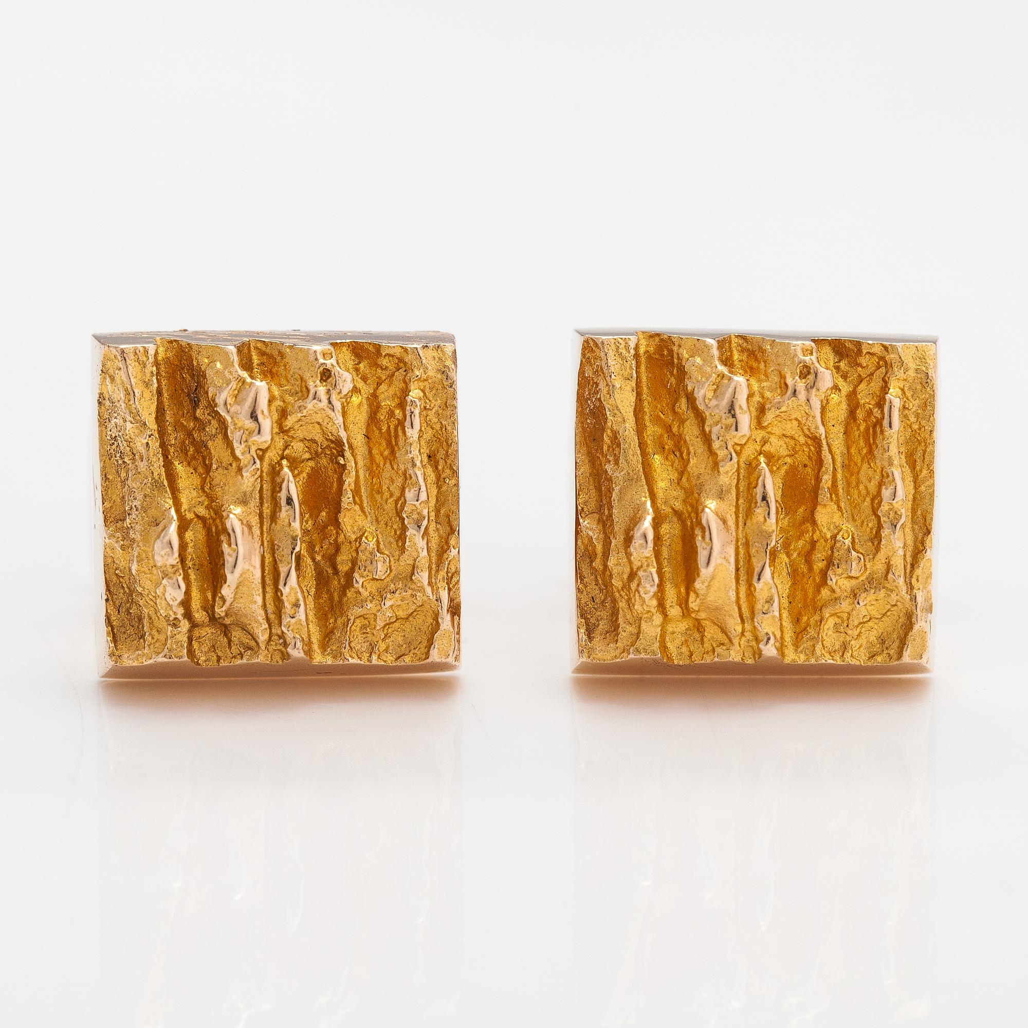 Björn Weckström, Björn Weckström, Manschettknappar "Bergen", 14K guld. Lapponia 1973.