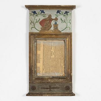 A bronzed and painted frame, 19th Century.