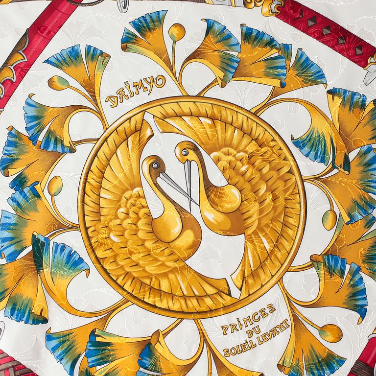 SCARF, Hermès, siden,"Daimyo Princes du soleil levant".
