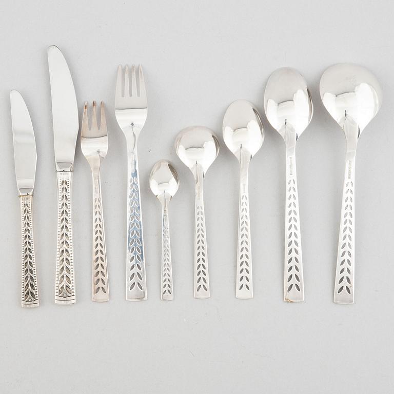 A Norwegian silver cutlery set, model "Juvel", Nils Hansen (63 pieces).