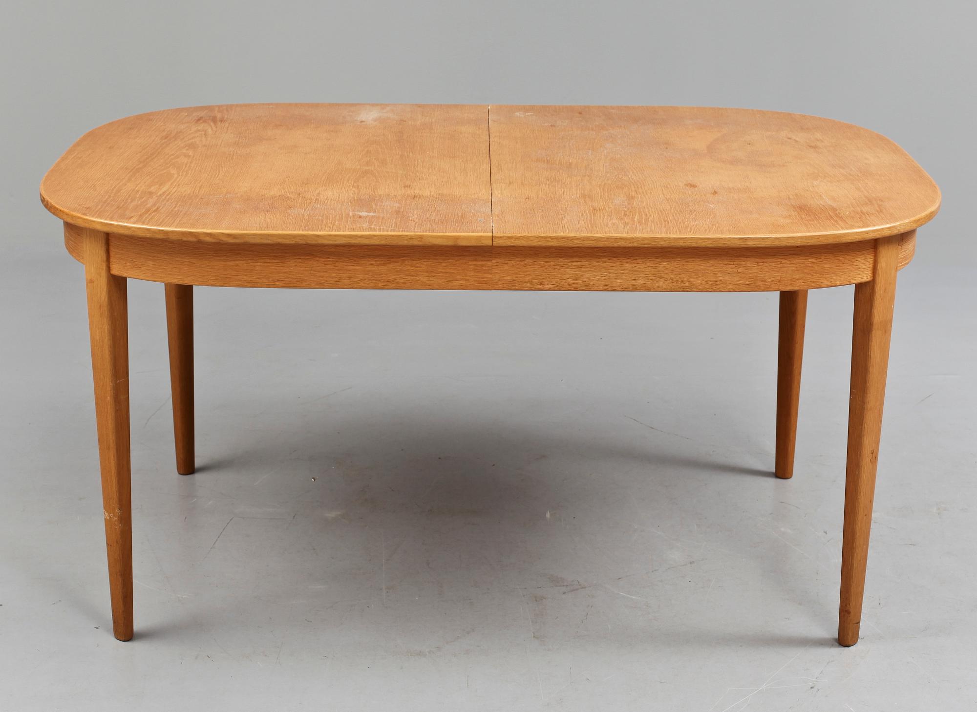 MATGRUPP, 7 delar, "Calmare Nyckel", Carl Malmsten, Åfors möbelfabrik, 1900-talets andra hälft.