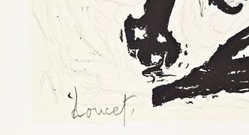 JACQUES DOUCET, mapp med tre färglitografier, signerade och numrerade 132/150.