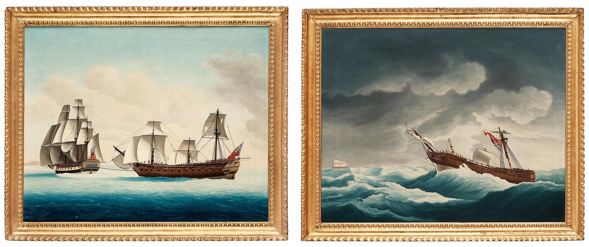 Brittish ships.