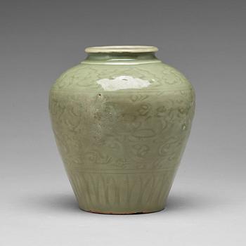 680. A celadon jar, Ming dynasty (1368-1644).