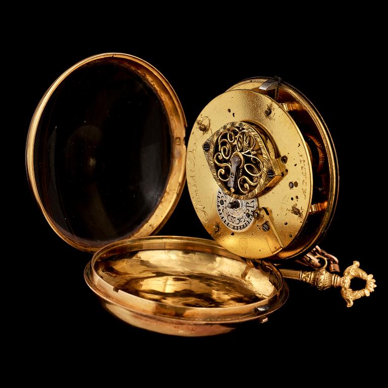 FICKUR, 18 K guld, England 1805.