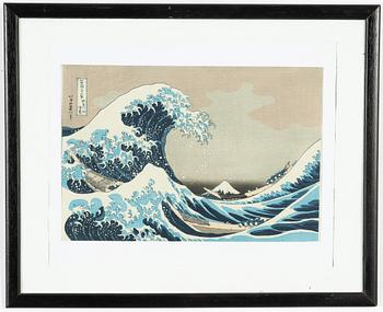 Katsushika Hokusai, after, woodblock print in colours, 1960s (reprint).