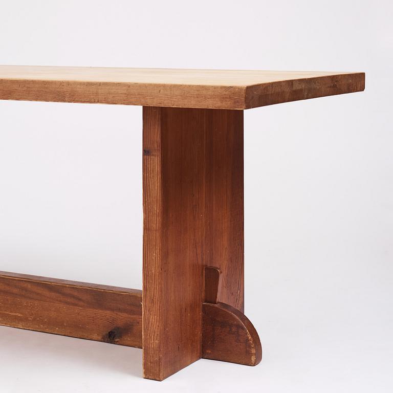 Axel Einar Hjorth, a stained pine "Lovö" table, Nordiska Kompaniet, Sweden 1930s.