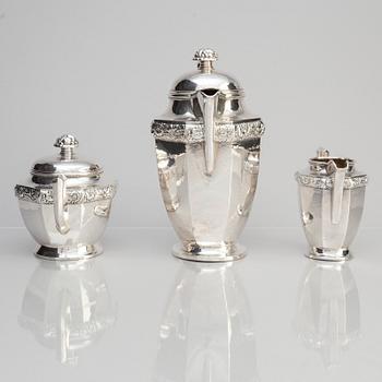 A Danish Silver Coffee Service, Bowls, and Tray, including from 1919 (6 pieces).