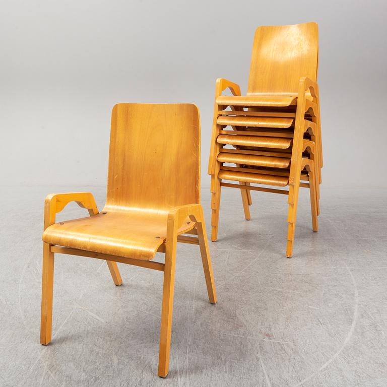AXEL LARSSON, stolar, 6 st, Svängsta Stilmöbler, 1900-talets mitt.